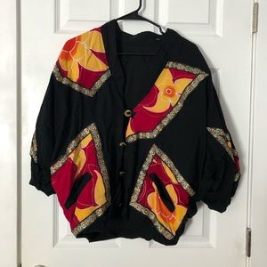 Street style floral jacket